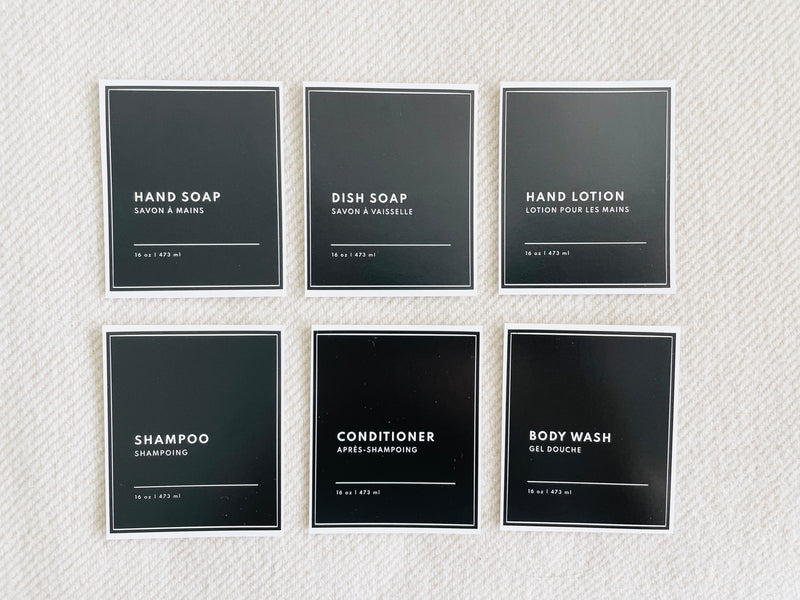 Home Organization Labels - Black