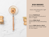 Bamboo Dish Brush + Ceramic Dish